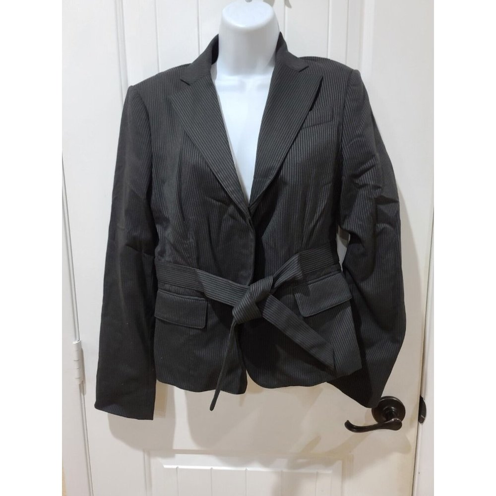 BCBGMAXAZRIA Jacket Single Button Blazer Size M Medium Gray Heather